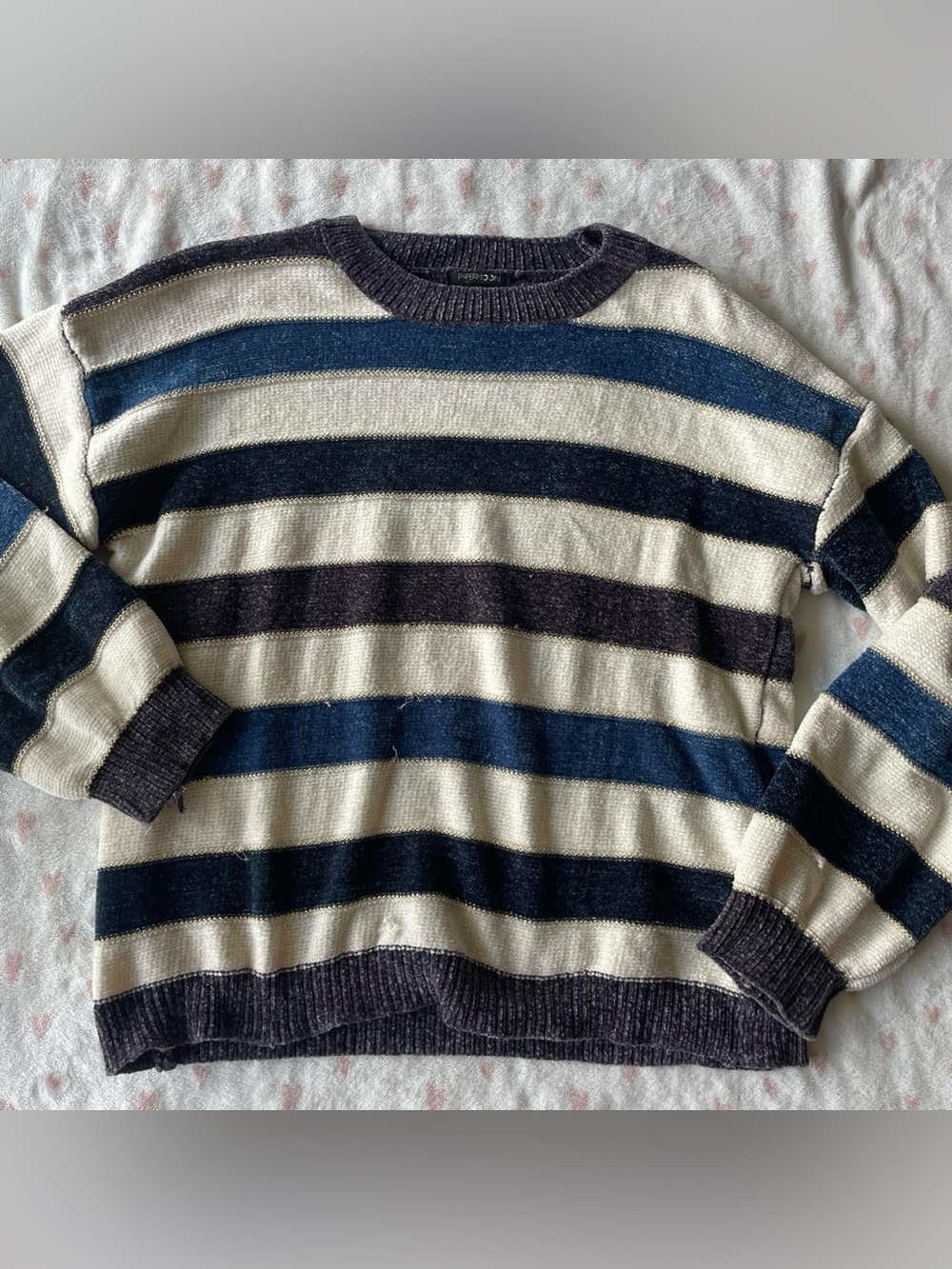 Blue and Gold Striped Sweater